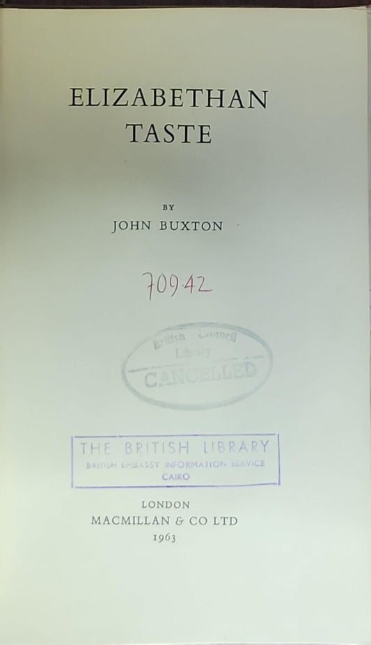 Elizabethan Taste