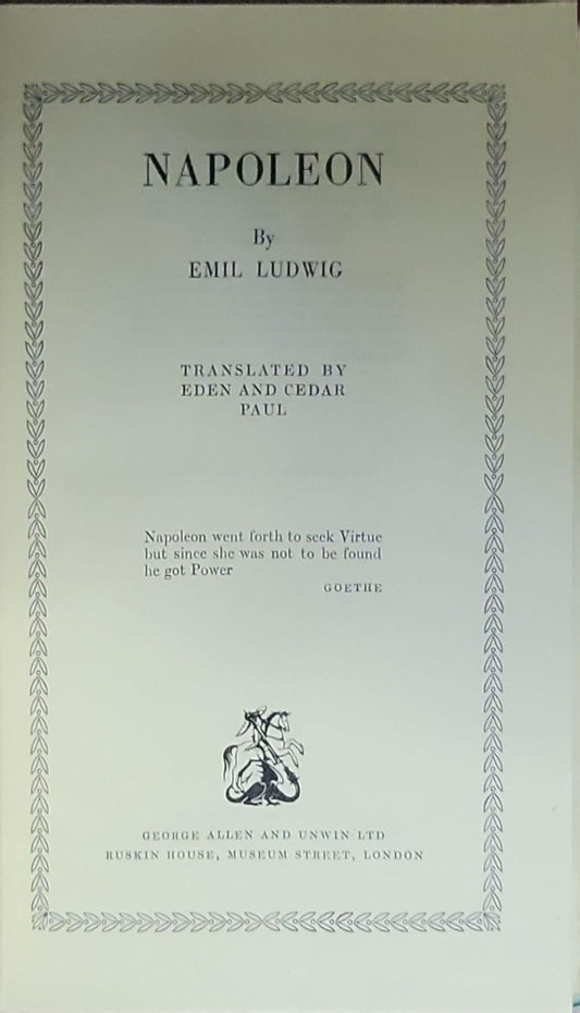 Emil Ludwig's Napoleon