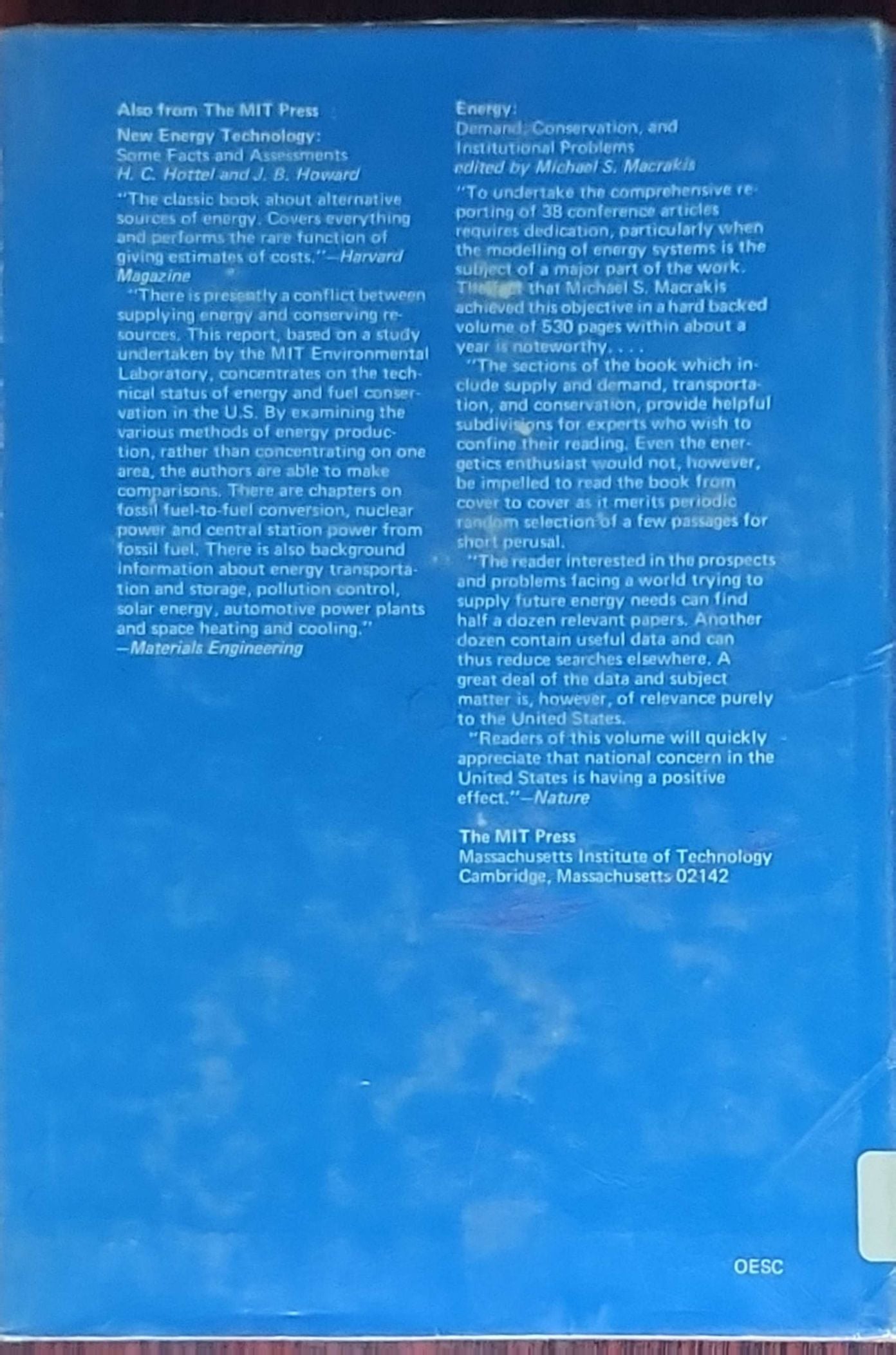 Energy and social change: (MIT Press edition)