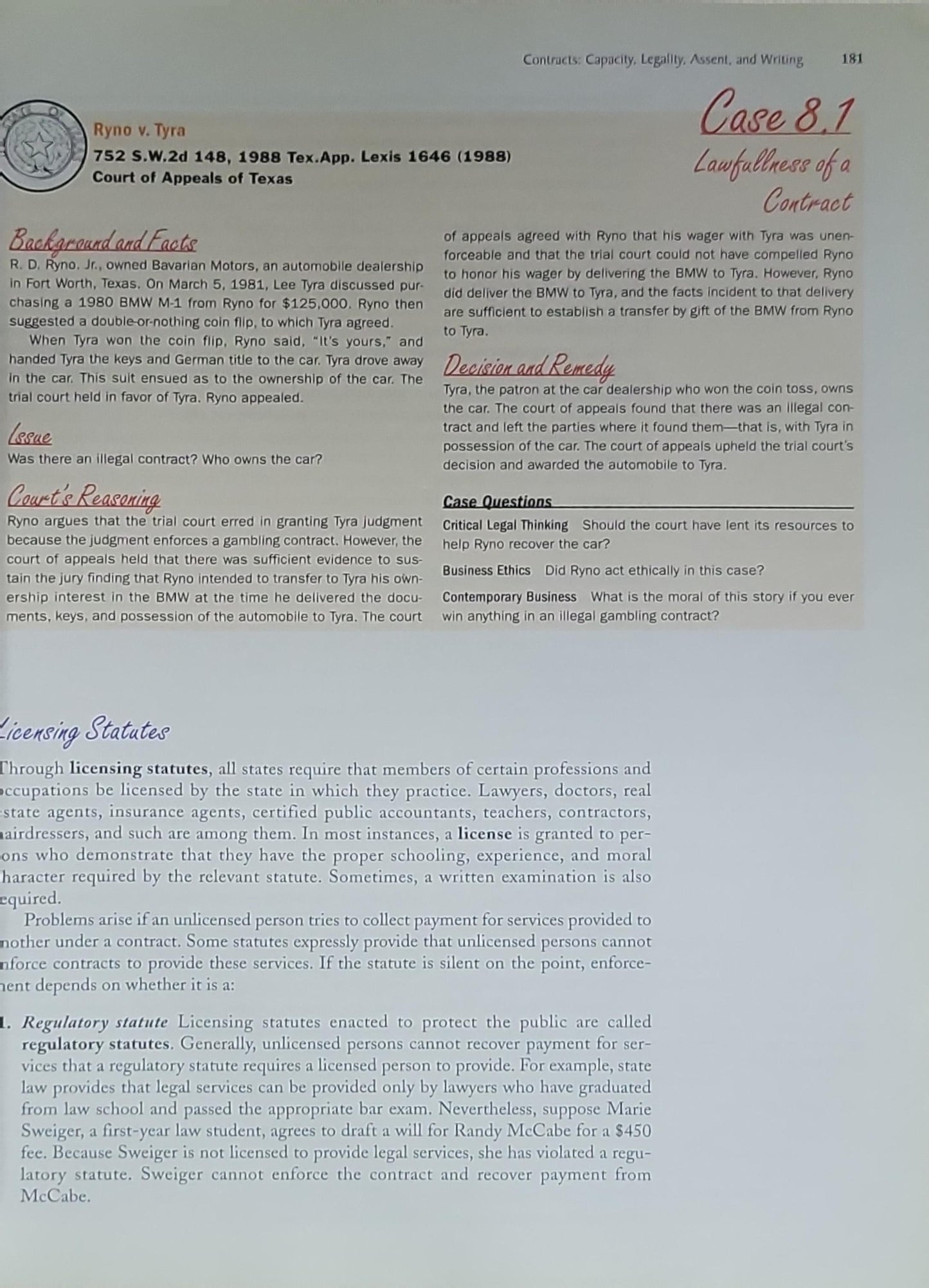 Essentials of Business and Online Commerce Law