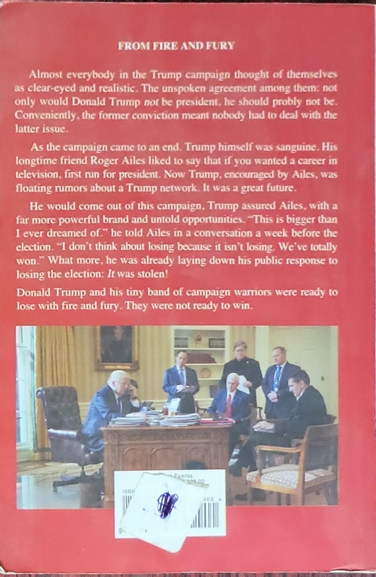 FIRE AND FURY: INSIDE THE TRUMP WHITE HOUSE
