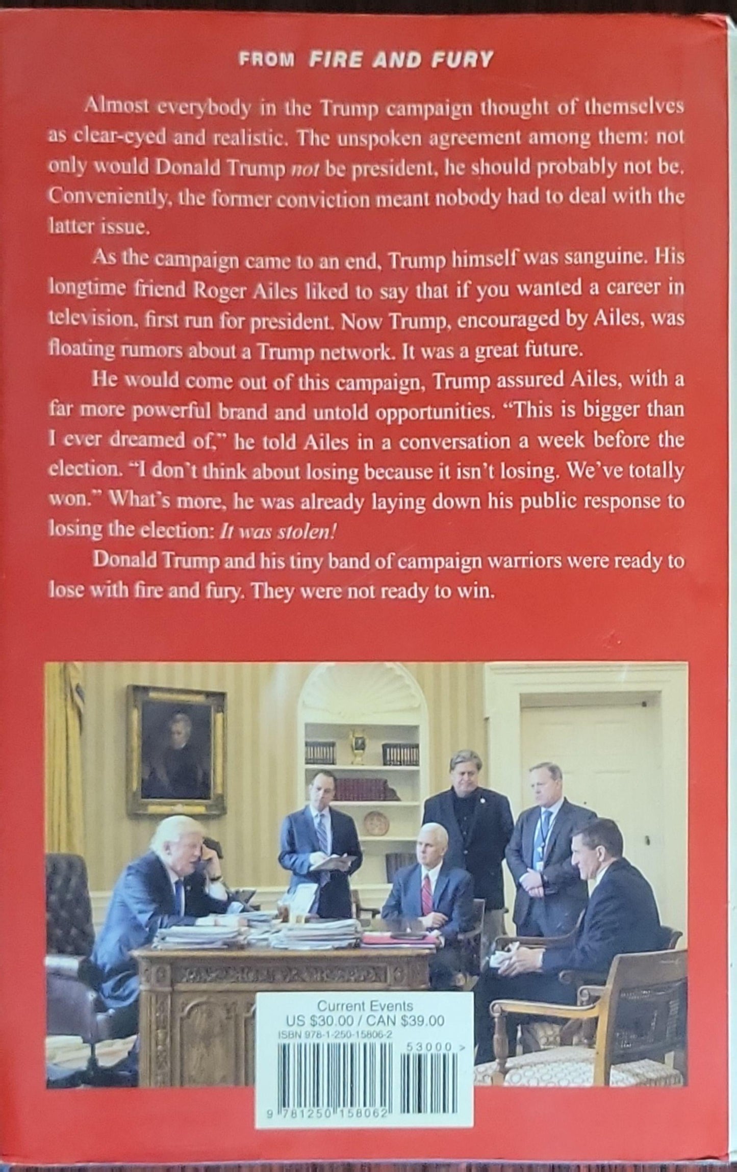 FIRE AND FURY: INSIDE THE TRUMP WHITE HOUSE