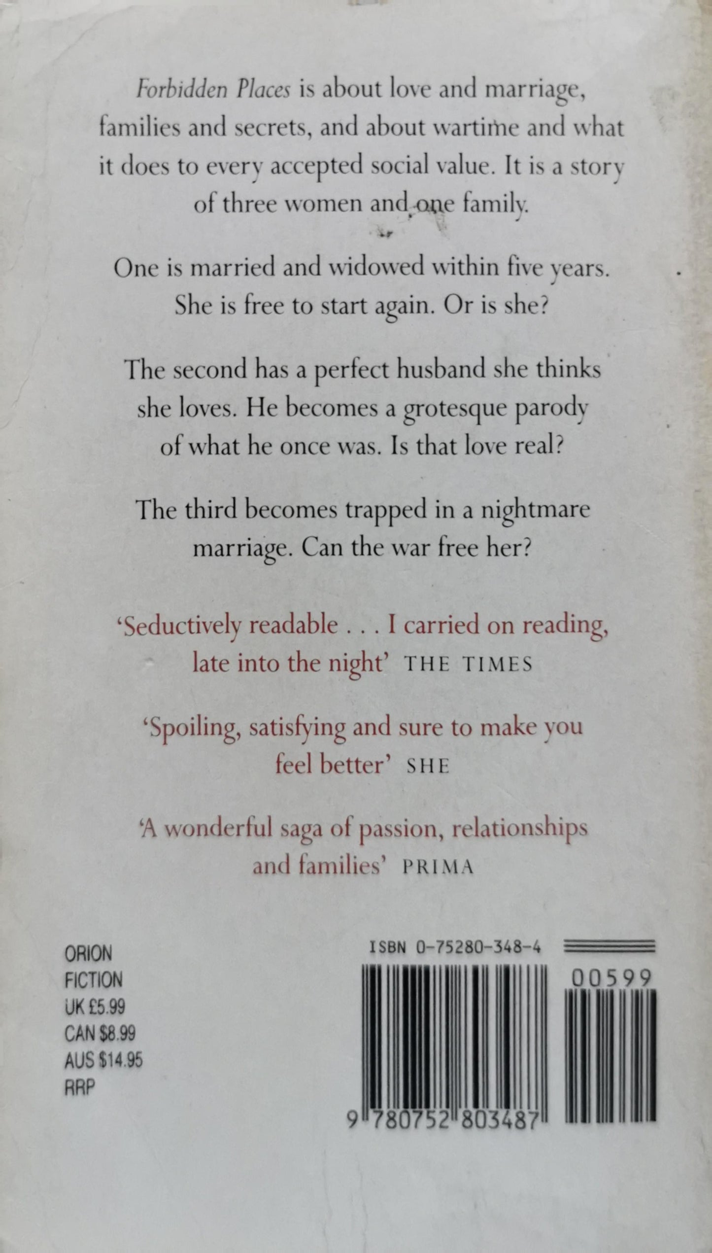 Forbidden Places By Penny Vincenzi