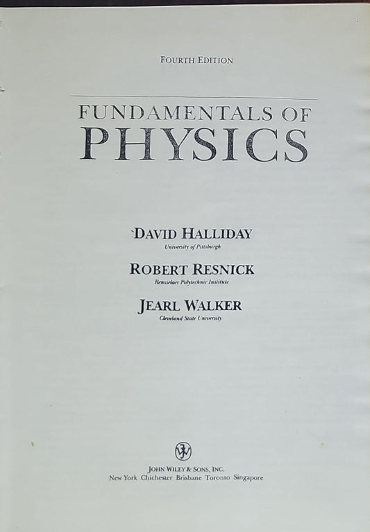 Fundamentals of Physics