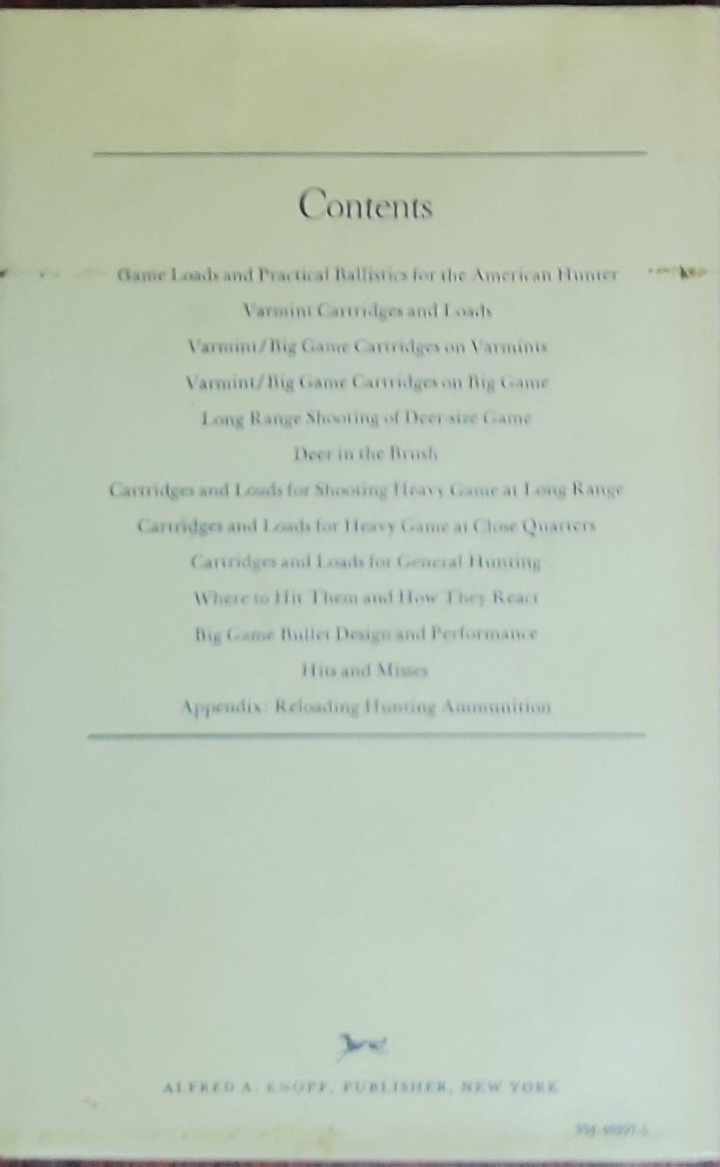 Game Loads and Practical Ballistics for the American Hunter