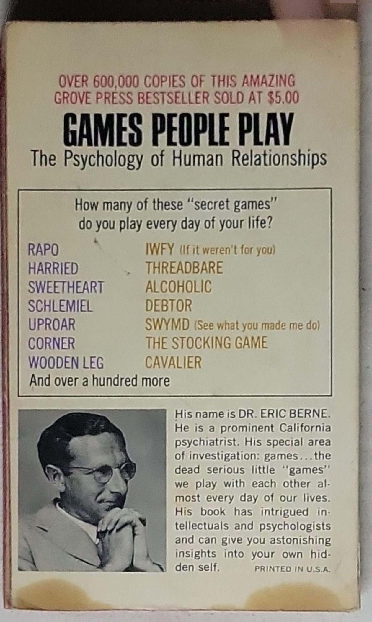 Games People Play: The Psychology of Human Relationships