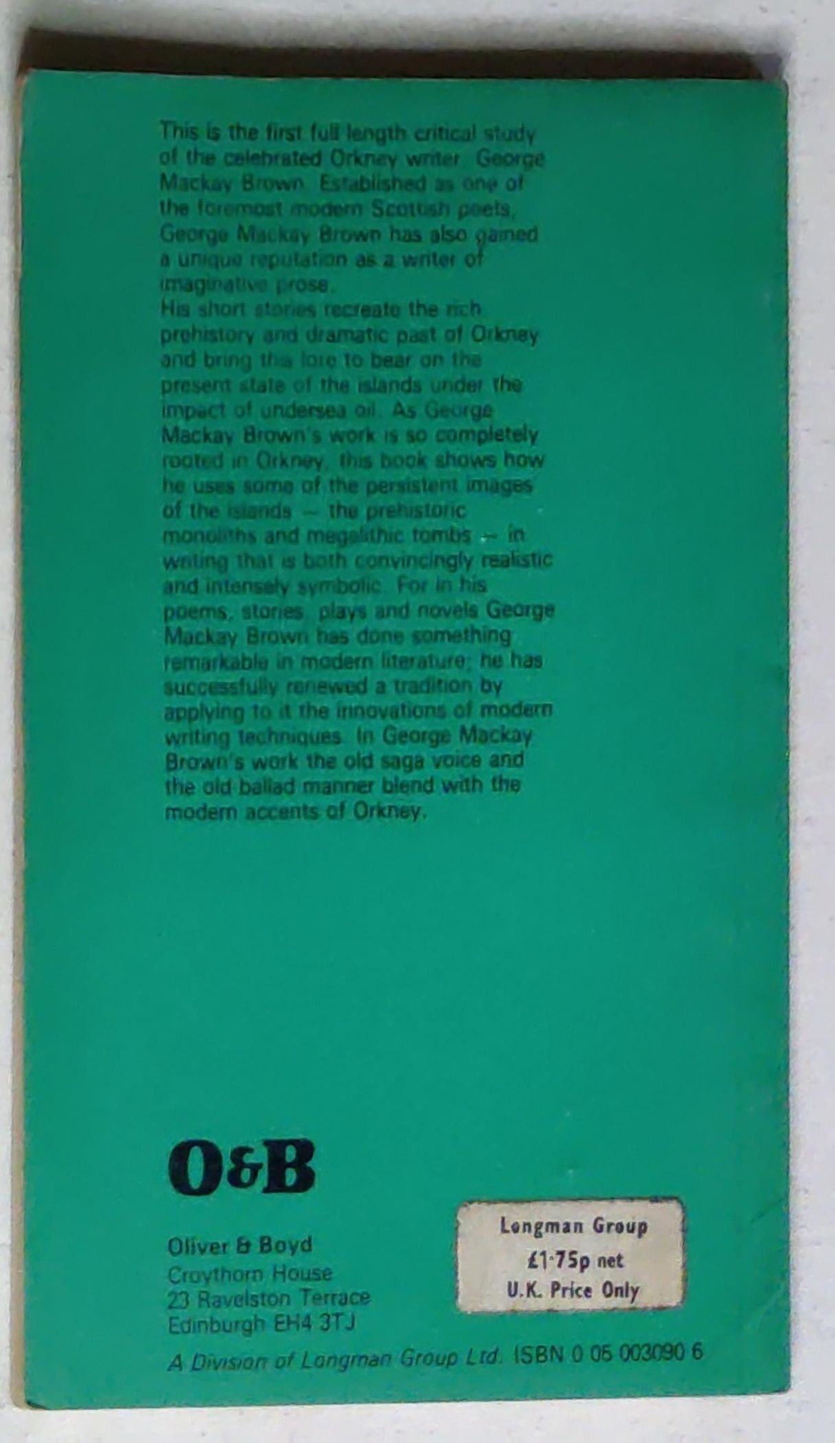George Mackay Brown: (Modern Writers Series)