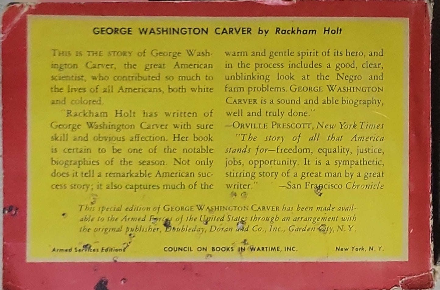 George Washington Carver: A Biography