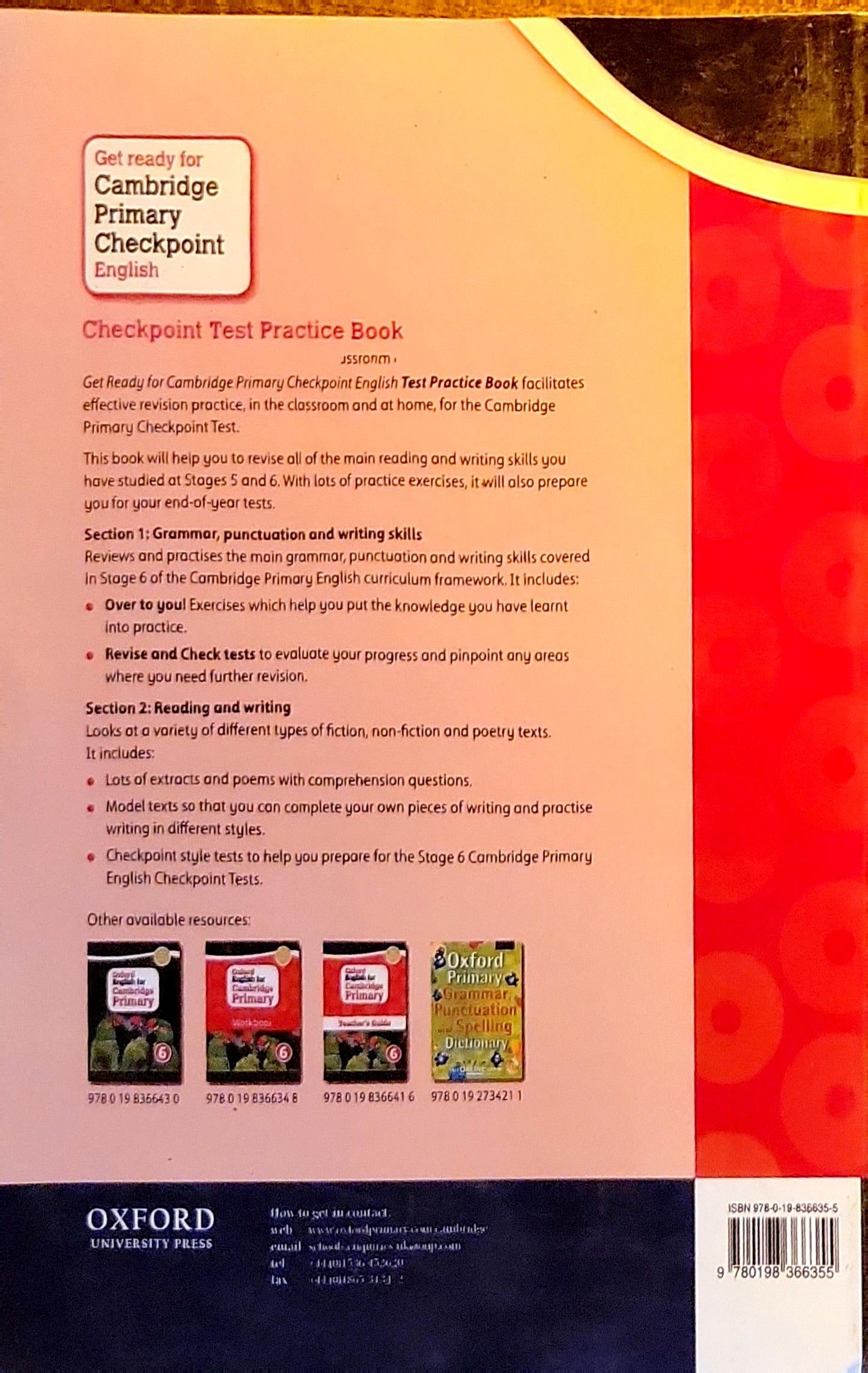 Get ready for Cambridge Primary Checkpoint English Test Practice Book