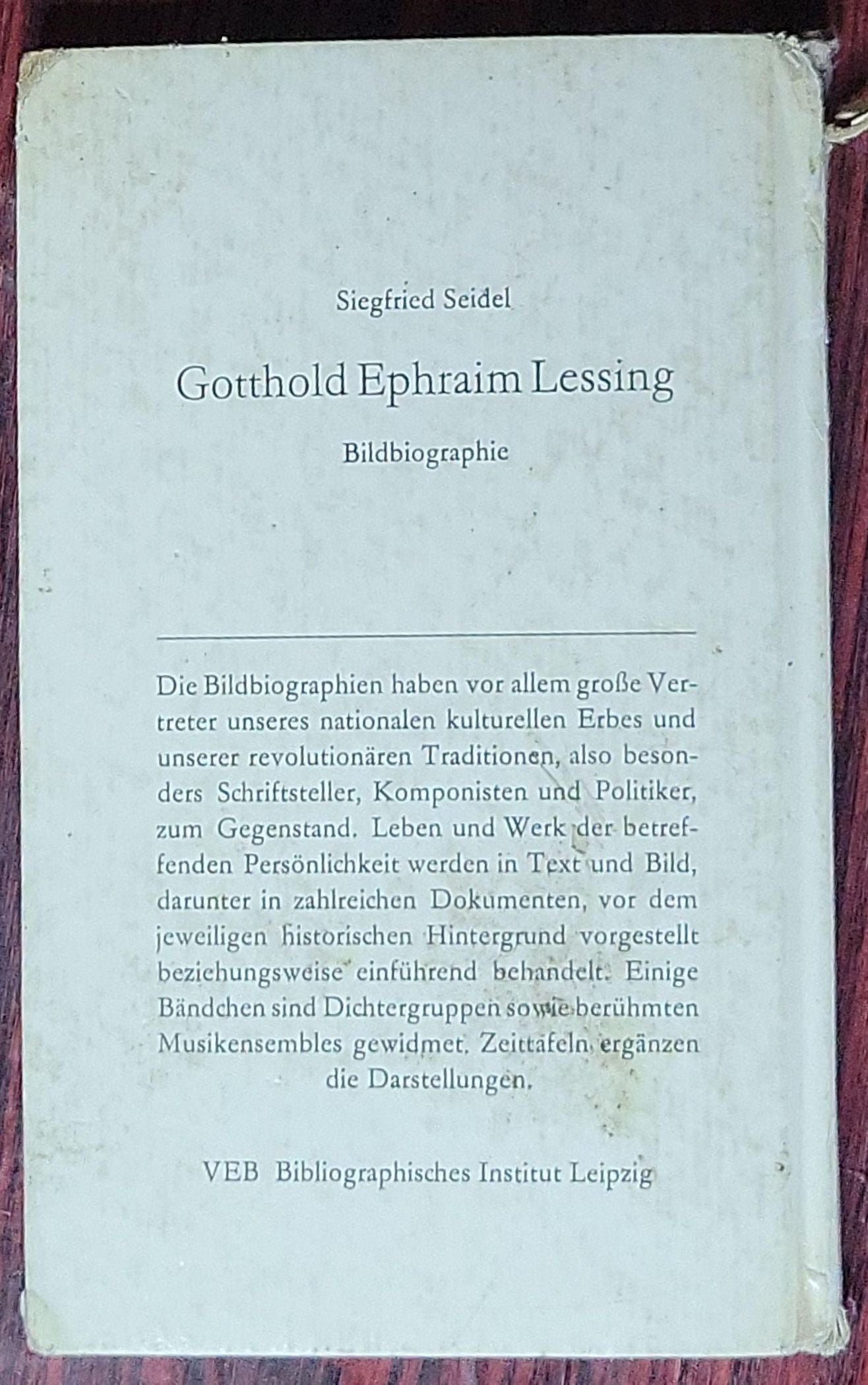 Gotthold Ephraim Lessing: Bildbiographie