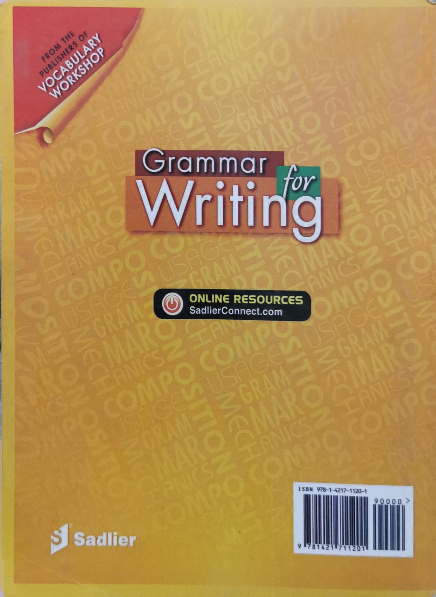 Grammar for Writing: Grade 10
