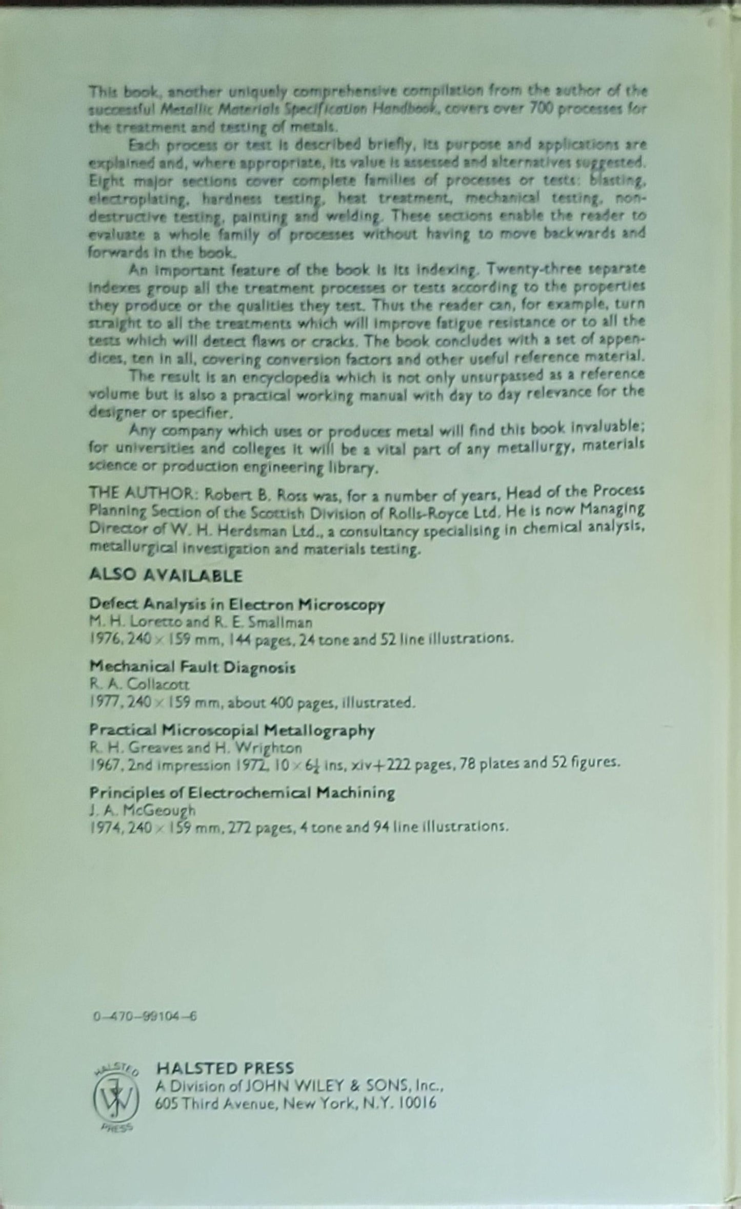 Handbook of Metal Treatments and Testing