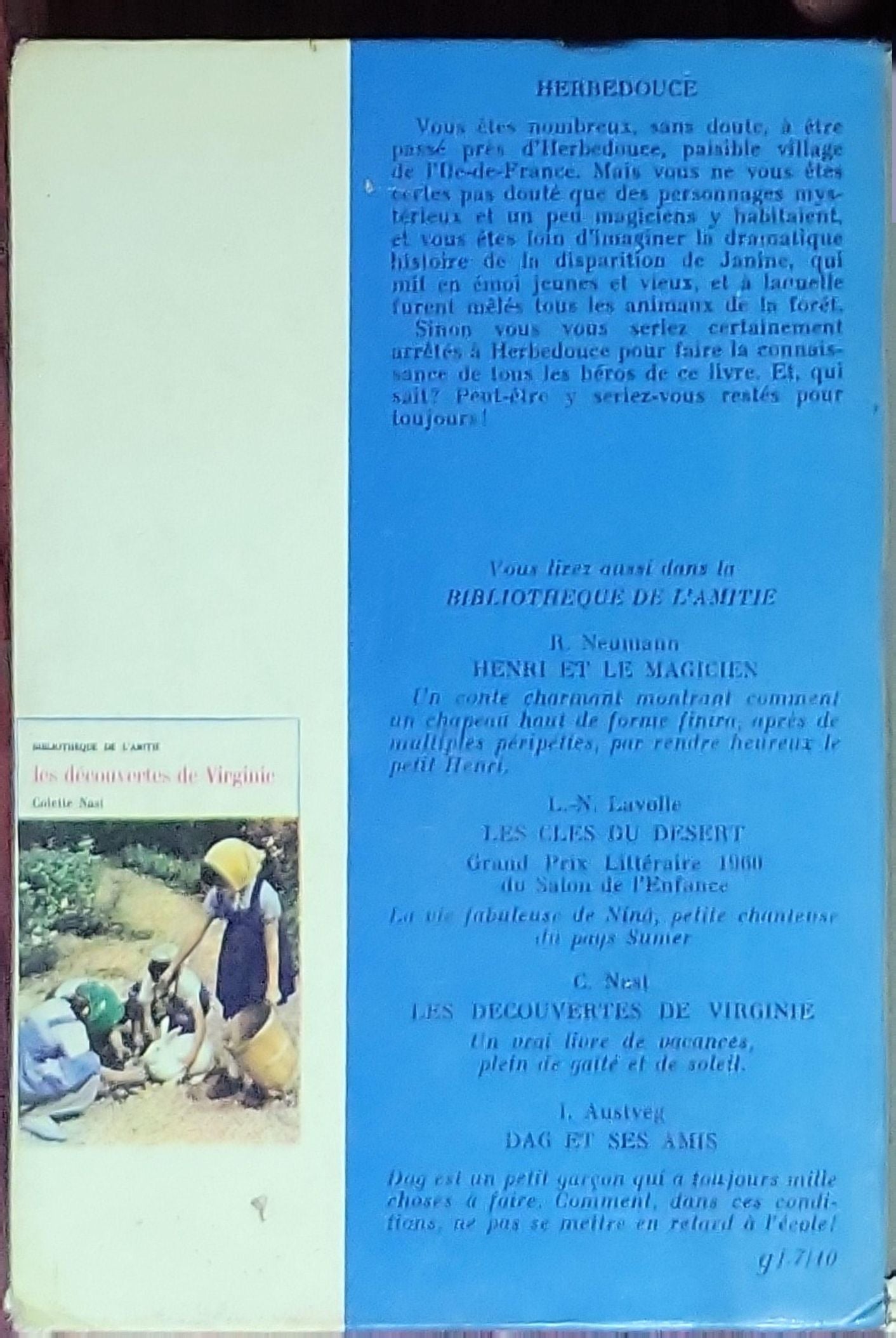 Herbedouce: (Bibliothèque de l'Amitié, 1961 edition)