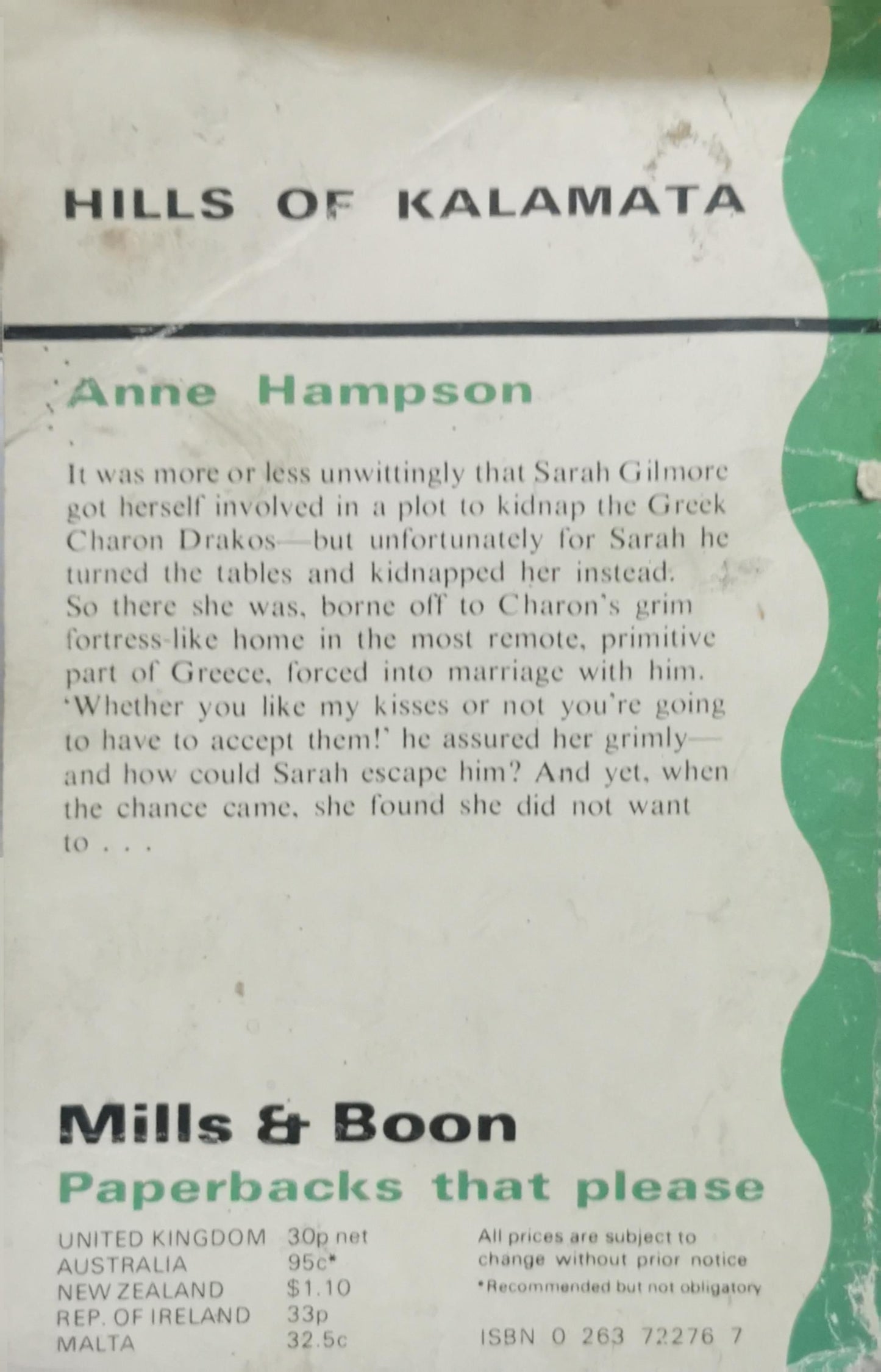 HILLS OF KALAMATA By Anne Hampson