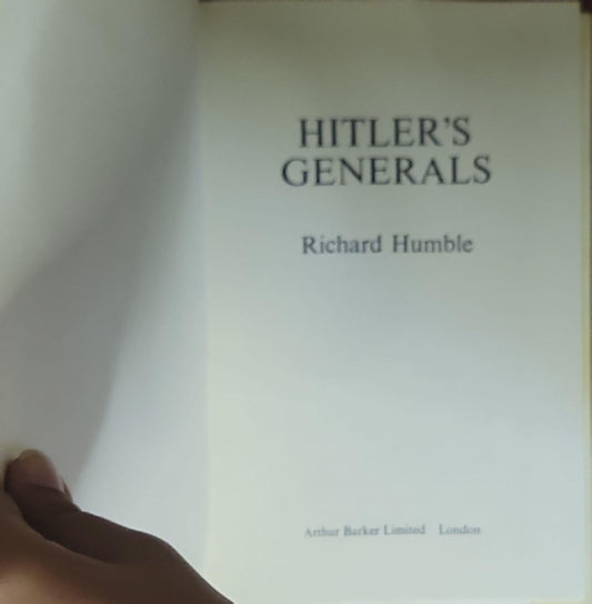Hitler's Generals Hardcover – January 1, 1974 by Richard Humble (Author)