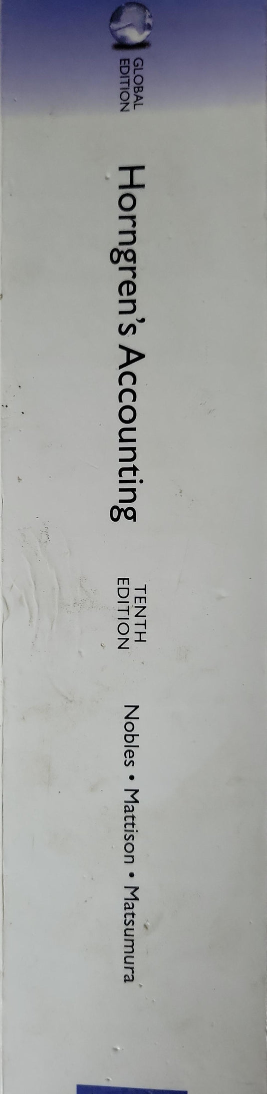 Horngren's Accounting By Nobles and Mattison and Matsumura
