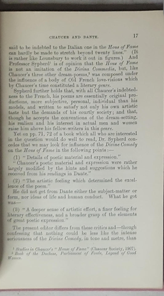 House of Fame: Chaucer and Dante