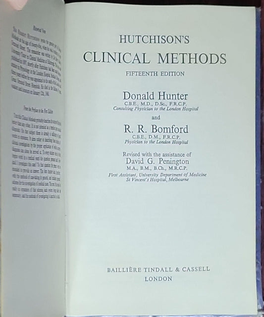 Hutchison's Clinical Methods: Fifteenth Edition