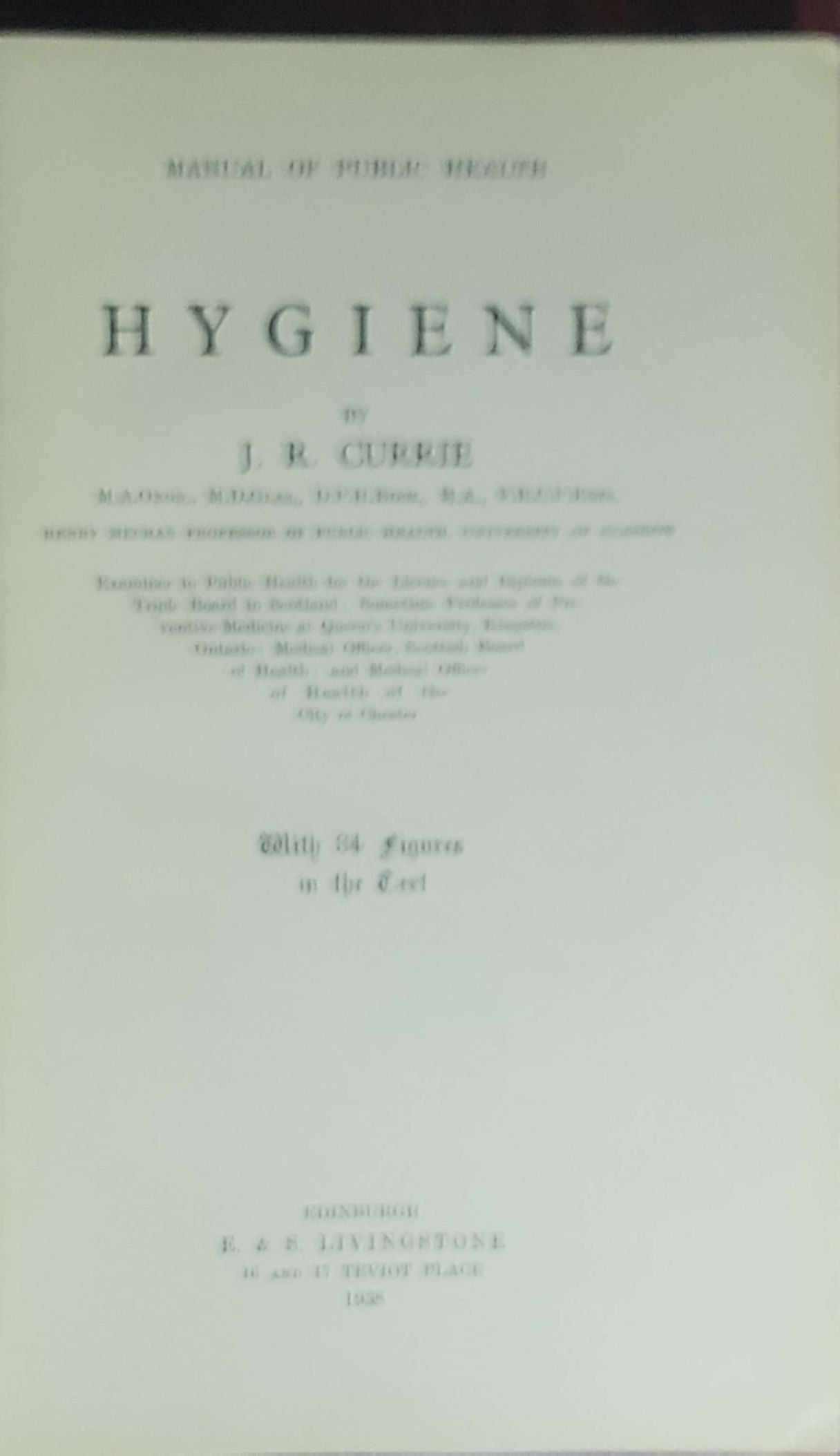 Hygiene: Manual of Public Health Hygiene