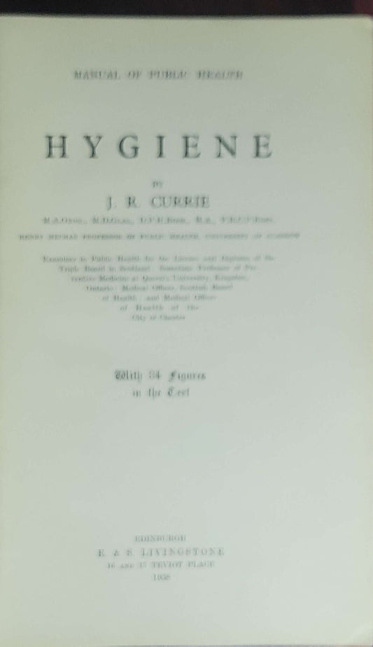 Hygiene: Manual of Public Health Hygiene
