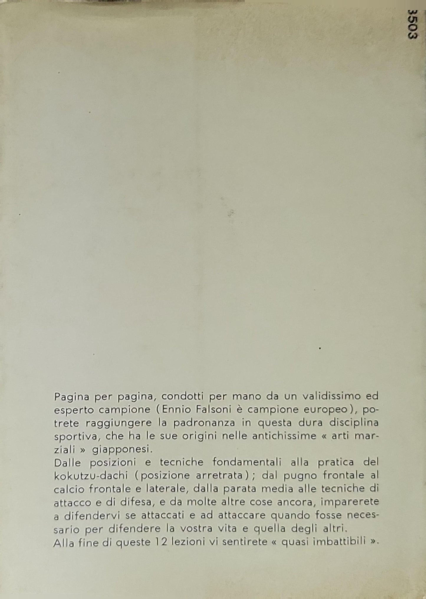 Il Karate in 12 lezioni By Ennio Falsoni