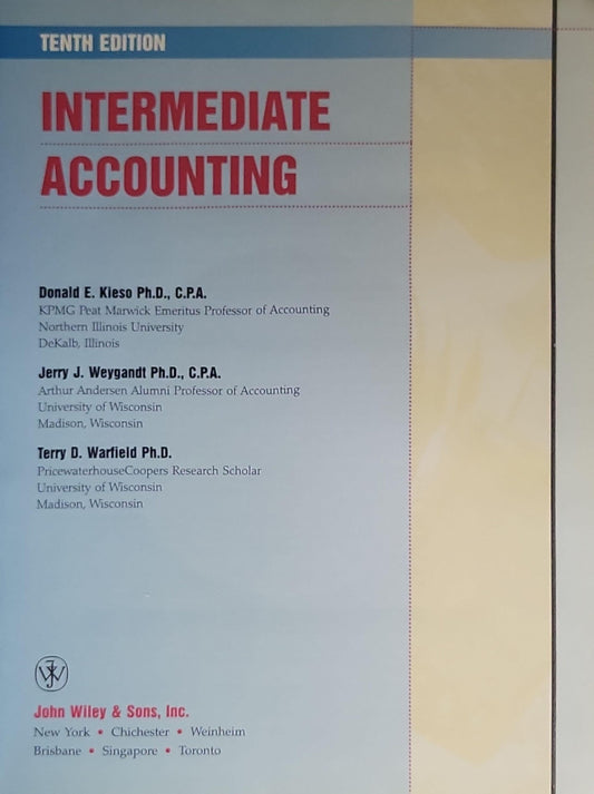 Intermediate Accounting