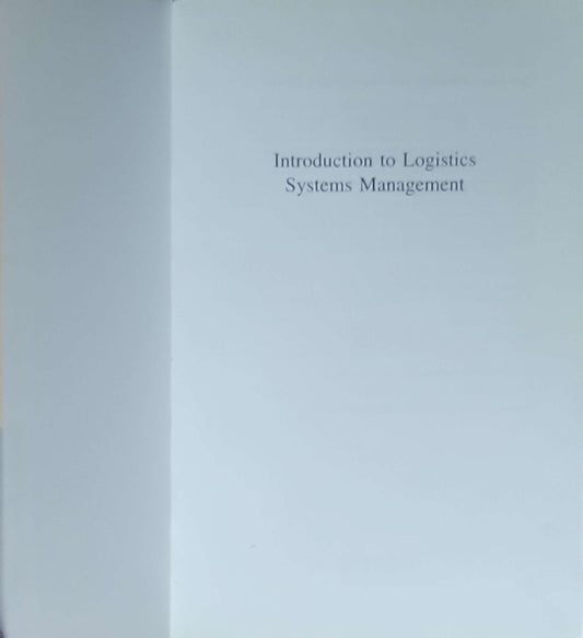 Introduction to Logistics Systems Management