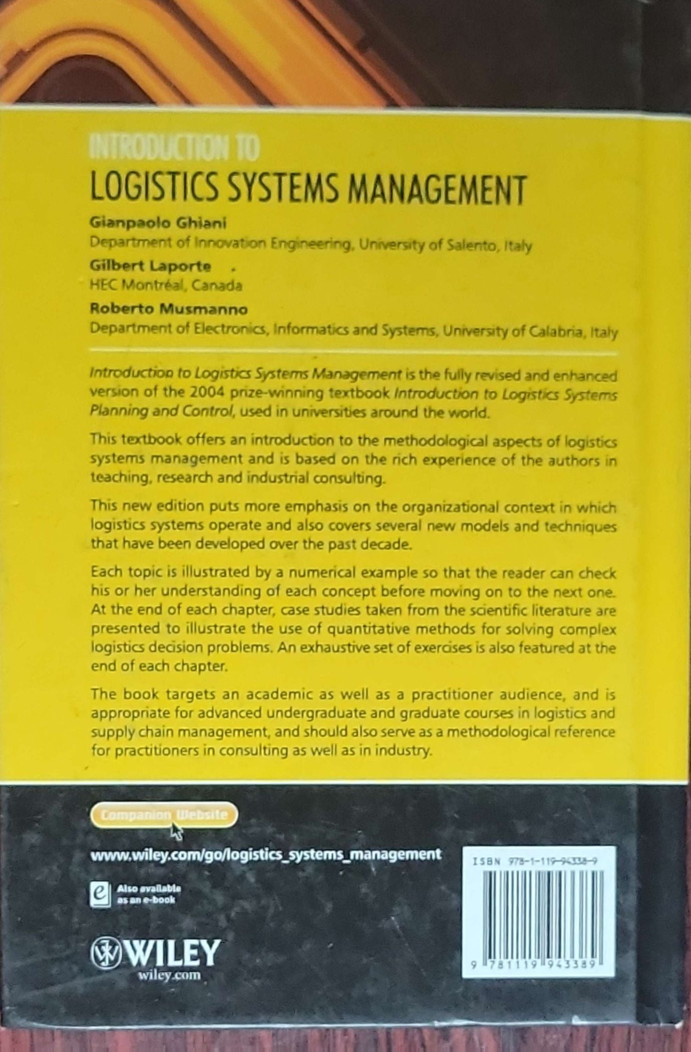 Introduction to Logistics Systems Management