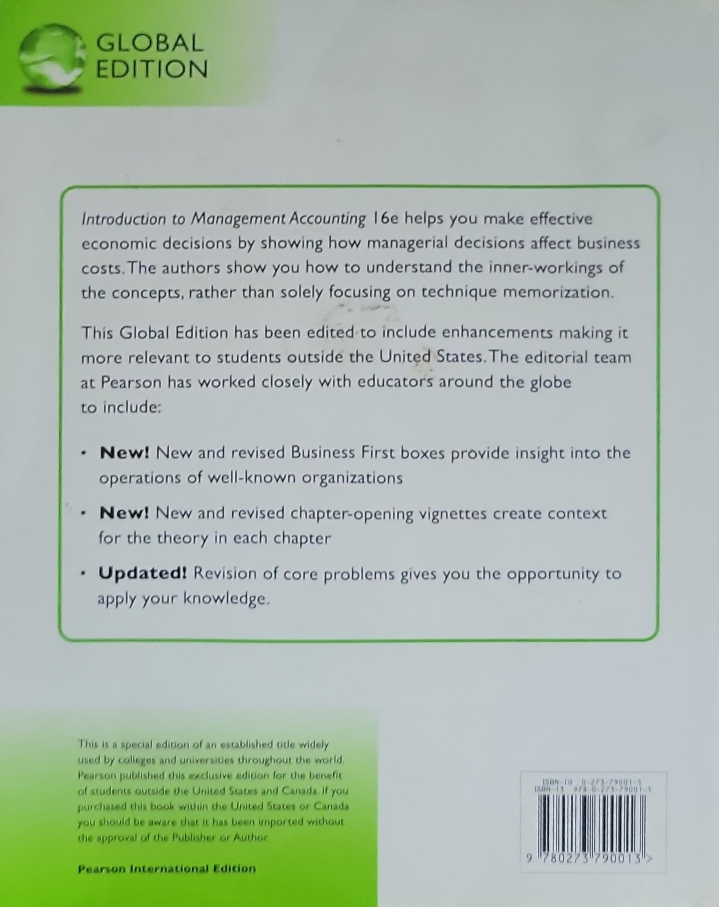 Introduction to Management Accounting