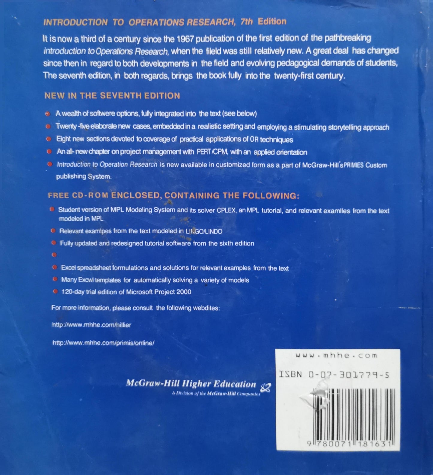 Introduction to Operations Research By Hillier and Lieberman