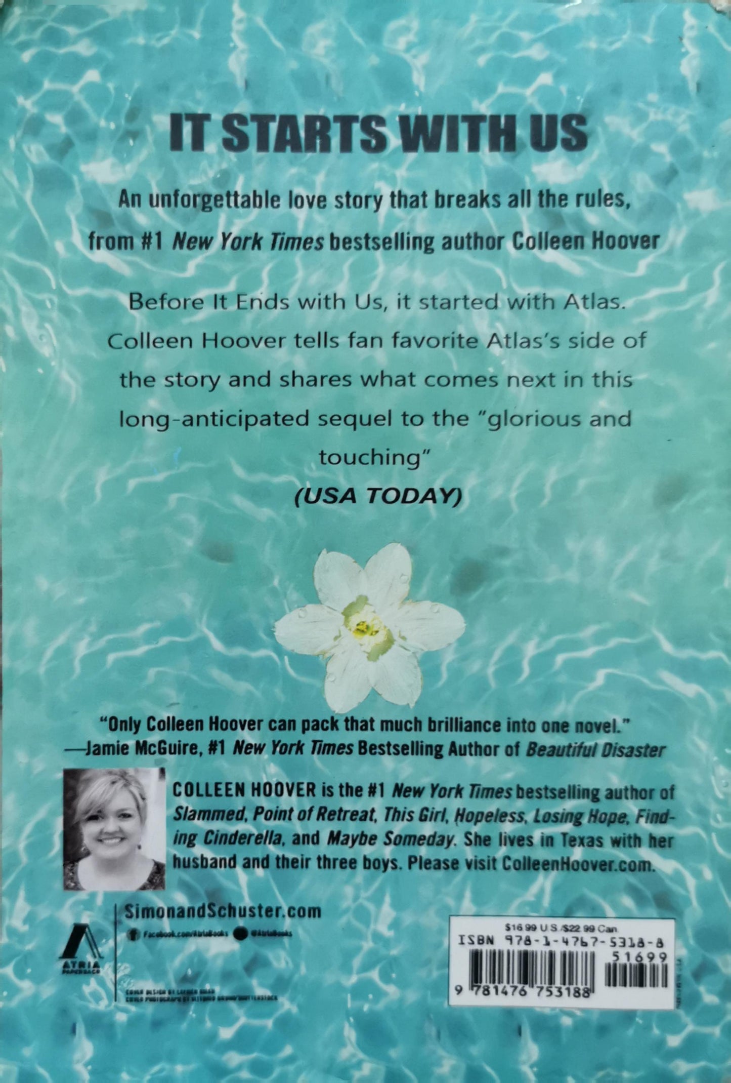 It Starts With Us: a novel By Colleen Hoover