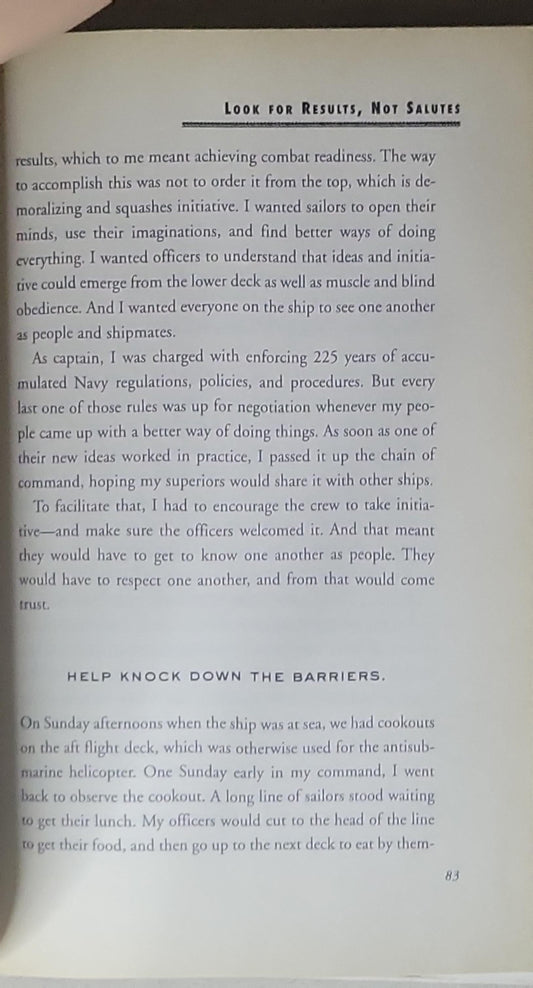 It's Your Ship: Management Techniques from the Best Damn Ship in the Navy