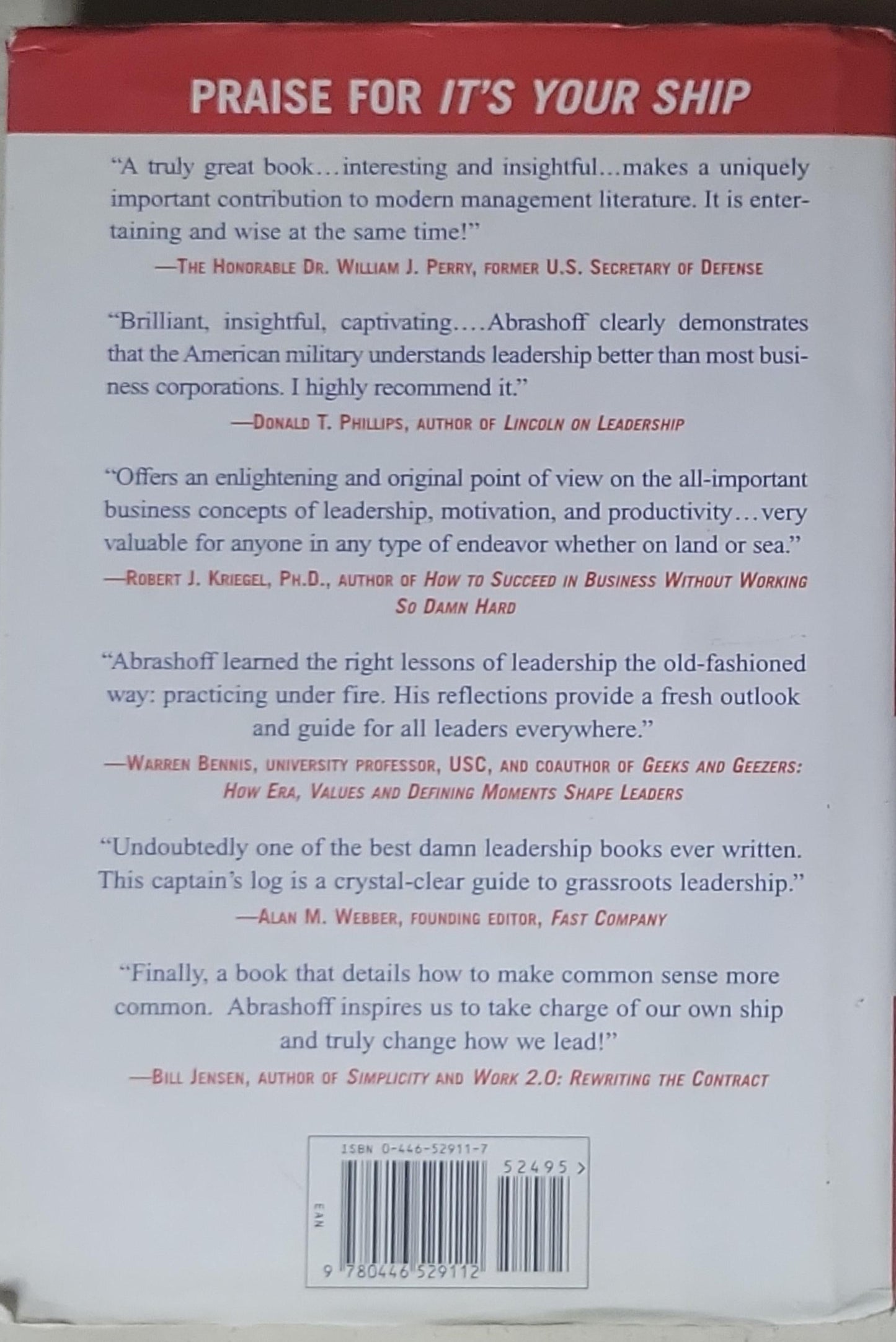 It's Your Ship: Management Techniques from the Best Damn Ship in the Navy