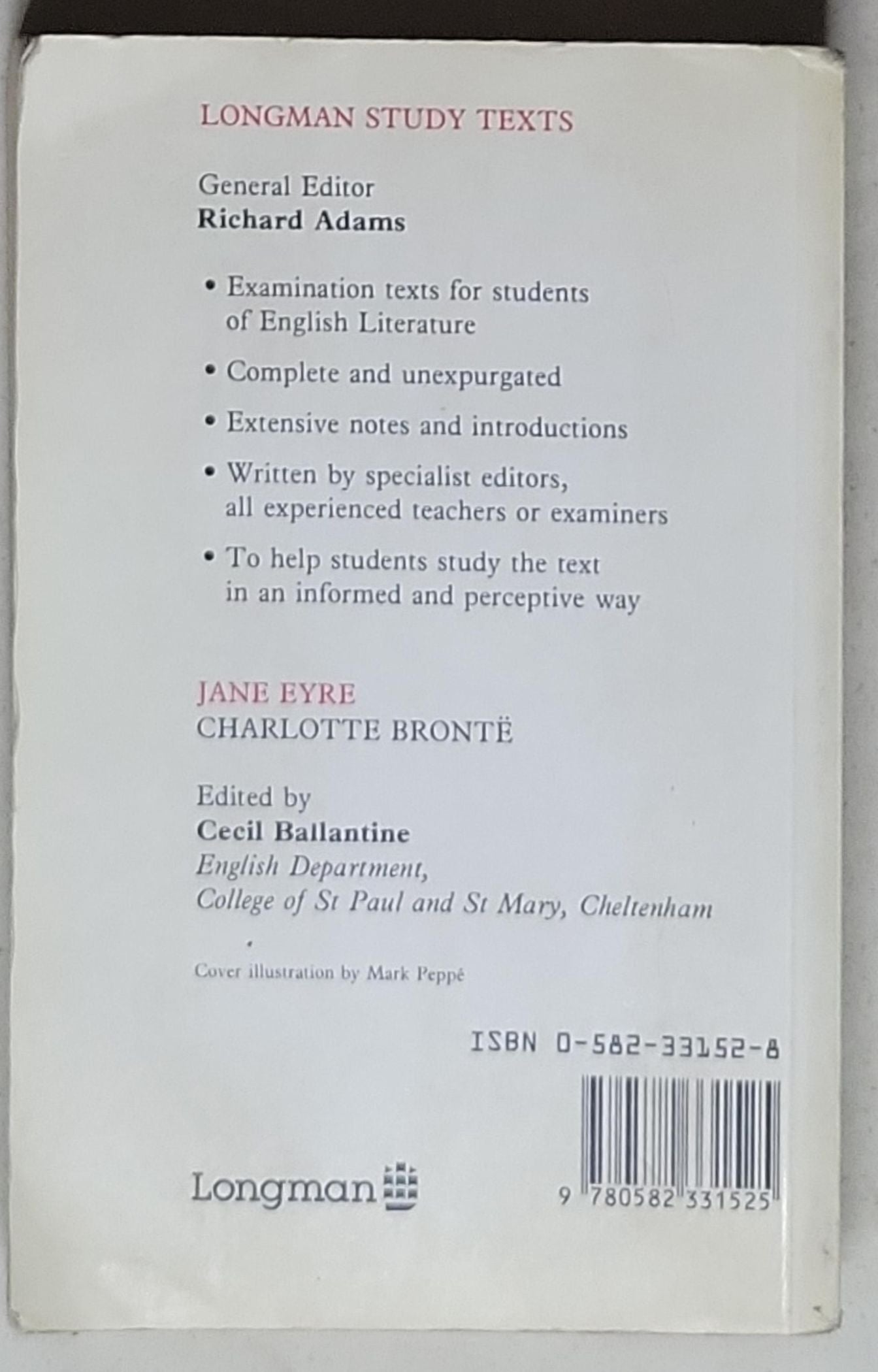 Jane Eyre: Longman Study Texts