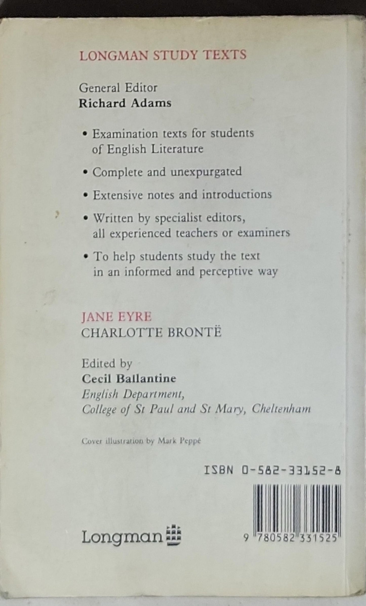 Jane Eyre: Longman Study Texts (ed. Cecil Ballantine)
