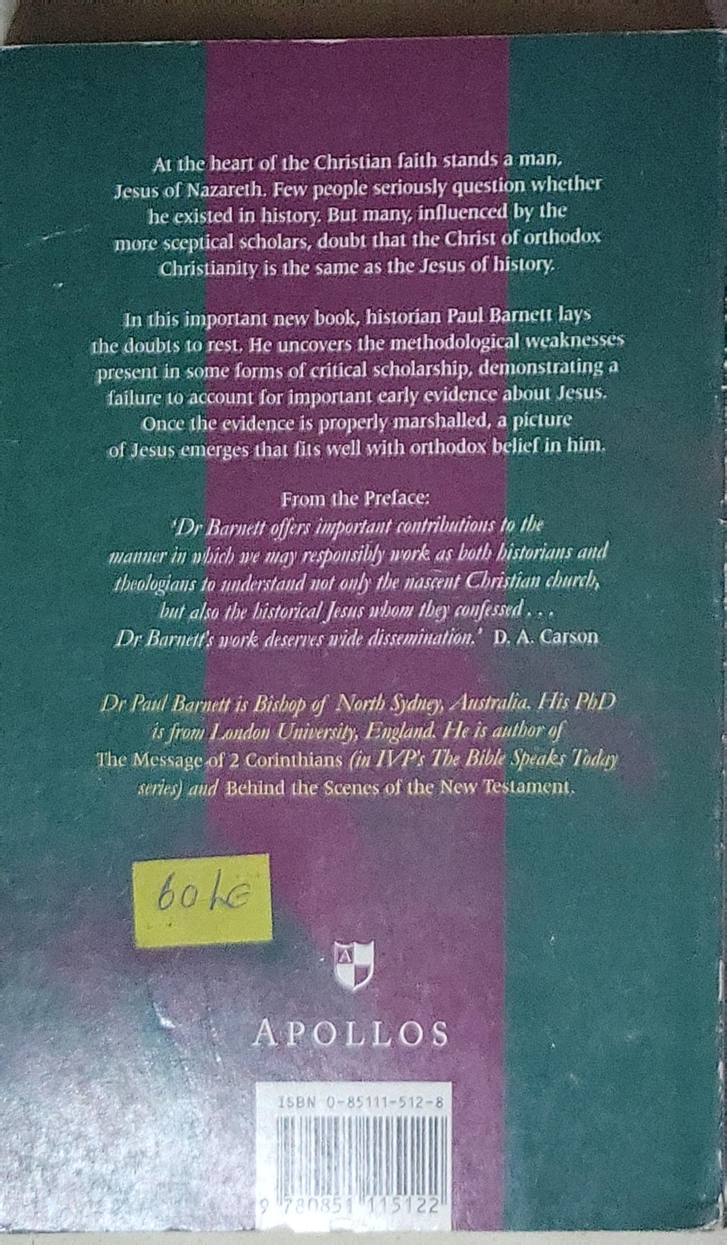 Jesus and the Logic of History: New Studies in Biblical Theology No. 3