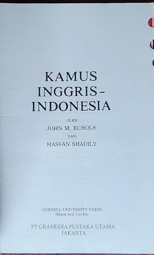 Kamus Inggris—Indonesia: An English-Indonesian Dictionary