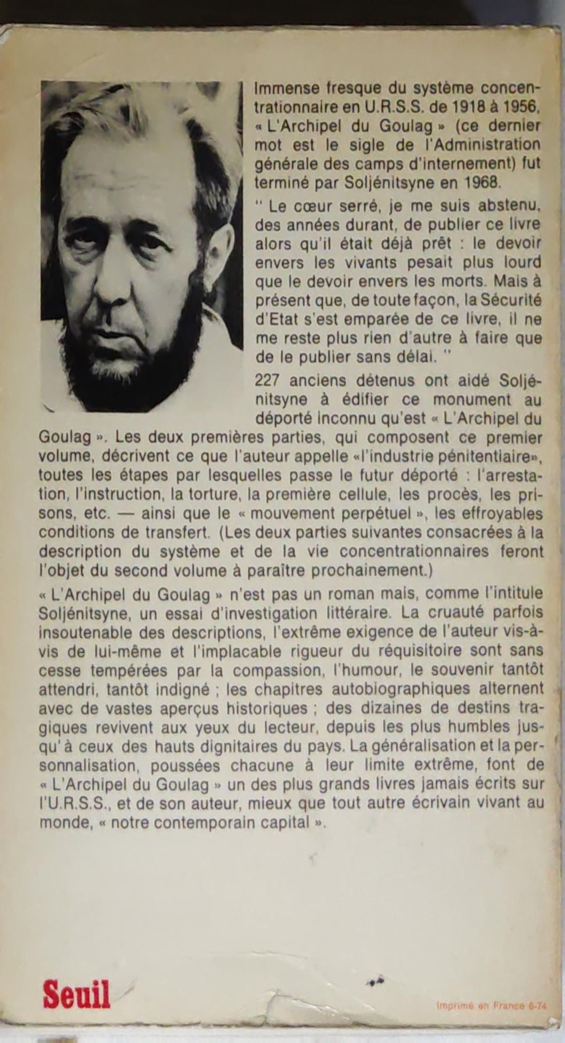 L'Archipel du Goulag: Tome 1