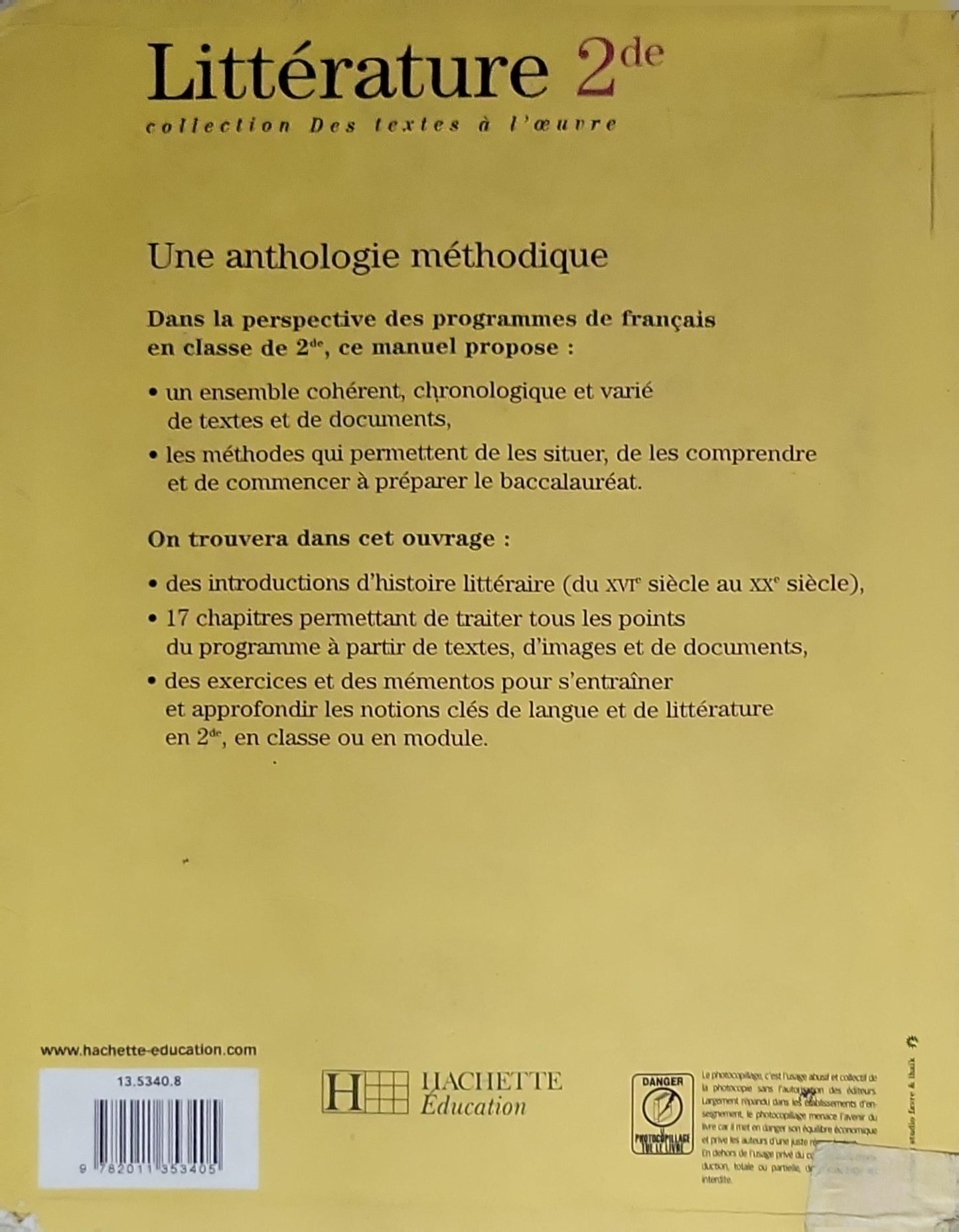 L'écume des lettres: 2nde/1ère anthologie + méthodes