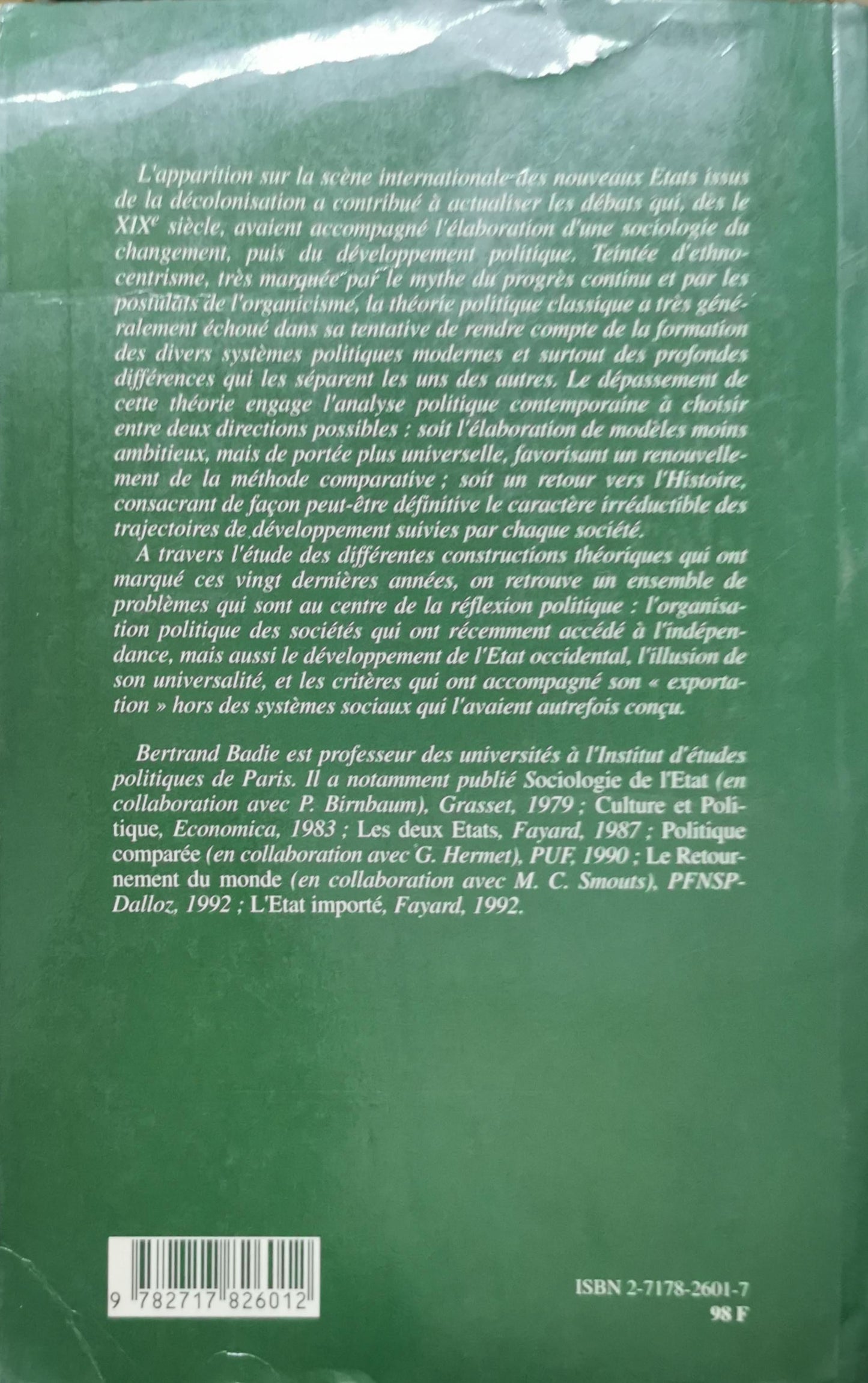 Le développement politique: 5e Edition, Revue et augmentée By Bertrand Badie