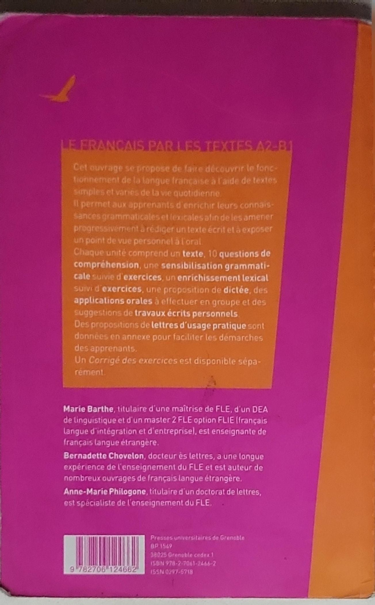 Le Français par les textes A2-B1: Quarante-cinq textes de français facile avec exercices