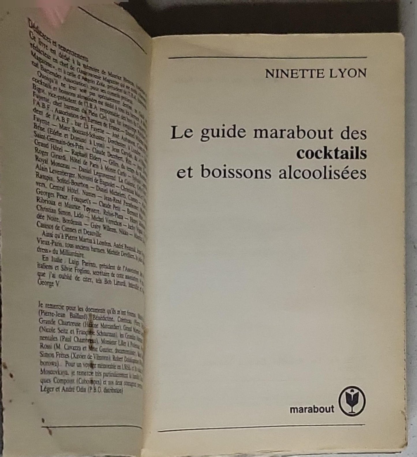 Le guide marabout des cocktails et boissons alcoolisées