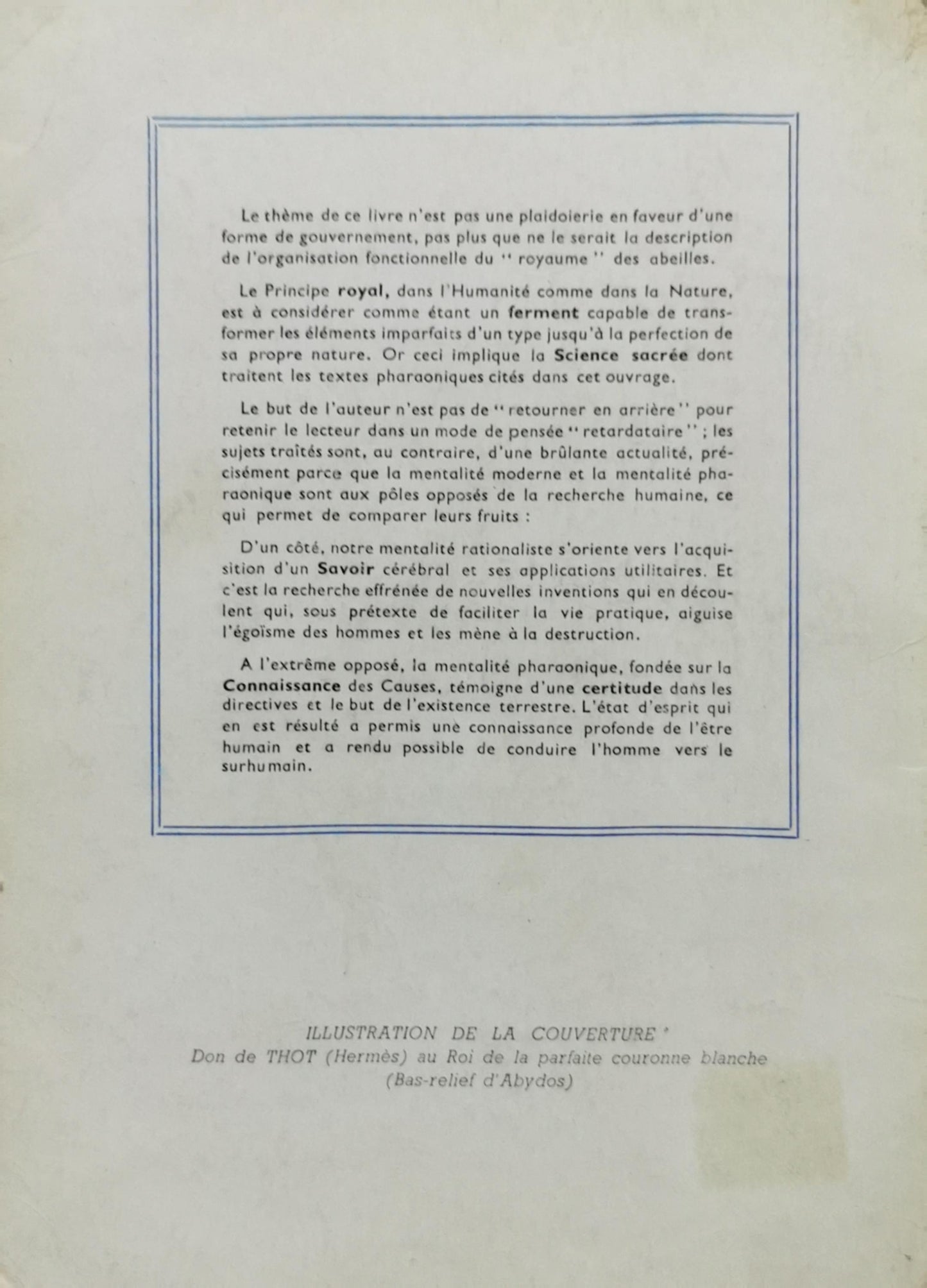 Le Roi de la Théocratie Pharaonique By R. A. Schwaller de Lubicz