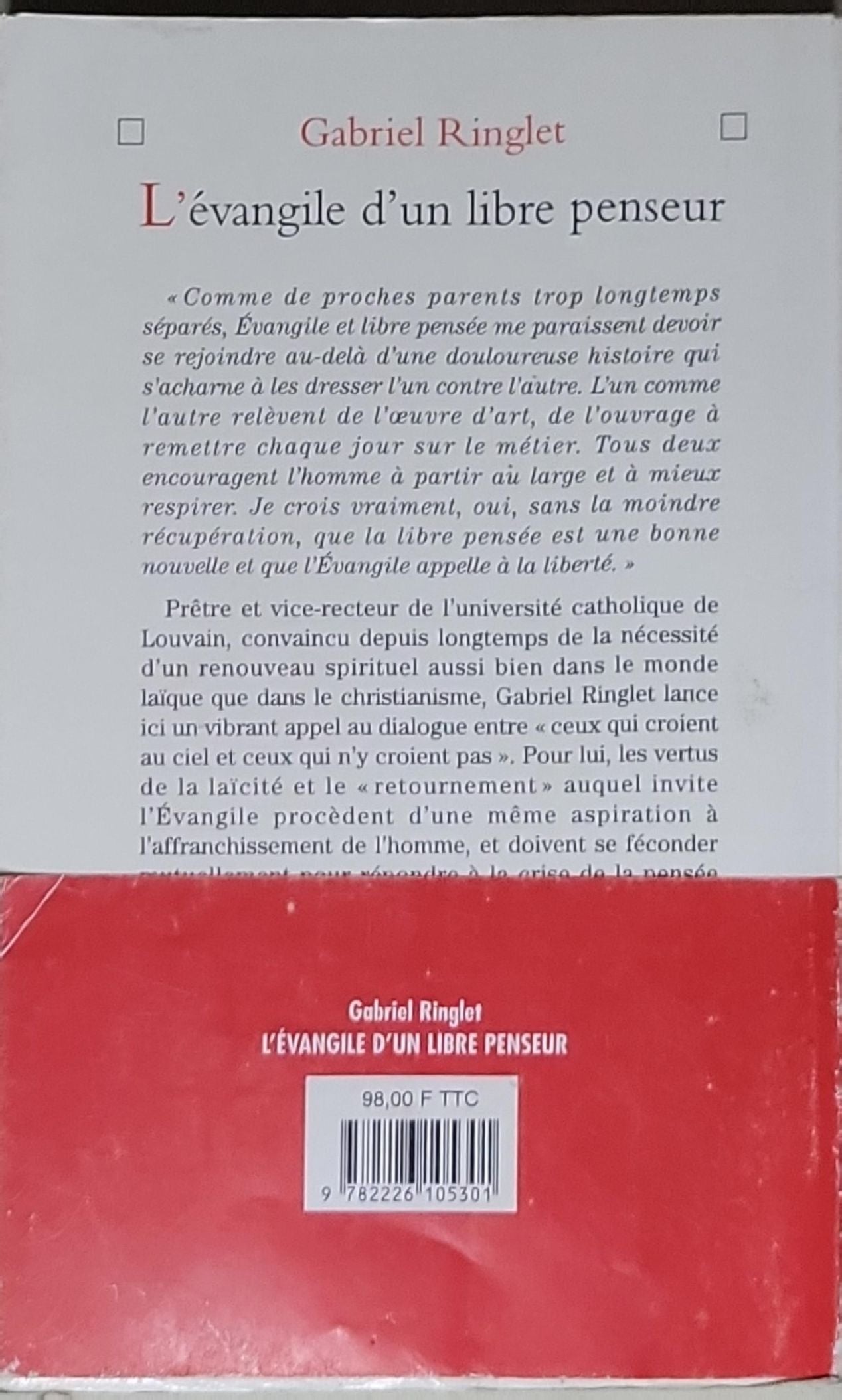 L'Évangile d'un libre penseur: Dieu serait-il laïque ?