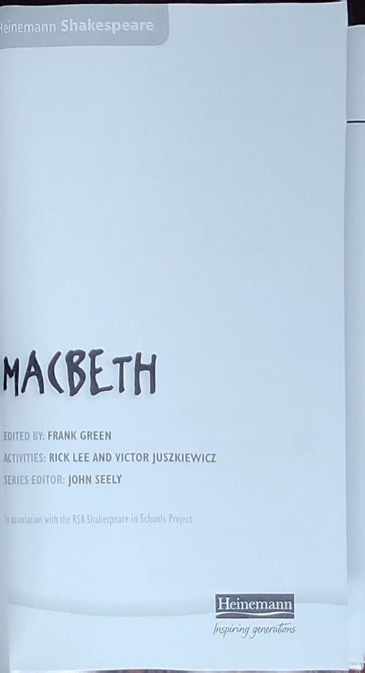 Macbeth: Macbeth (Heinemann Shakespeare edition)