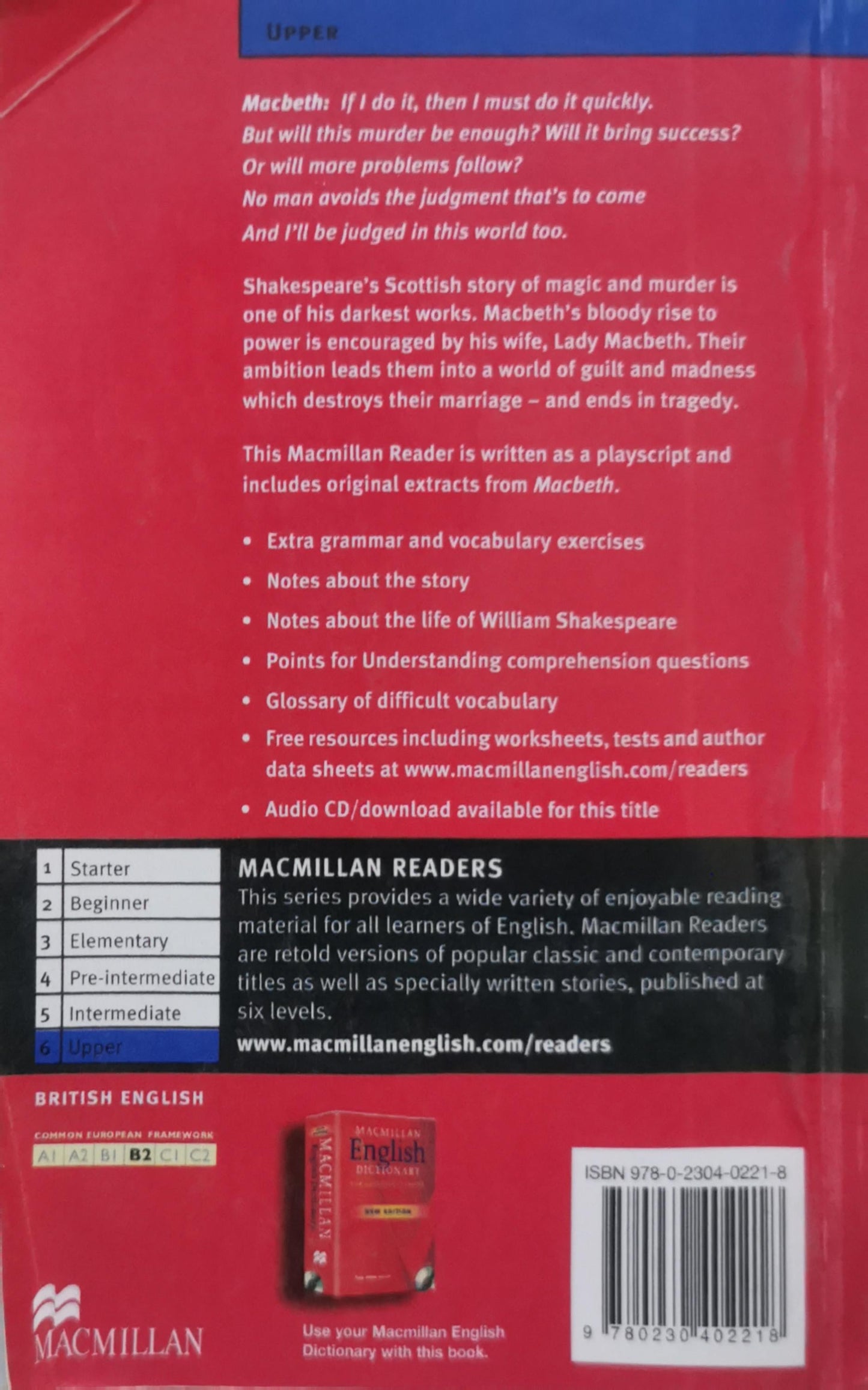 Macbeth: Macmillan Readers Upper By William Shakespeare