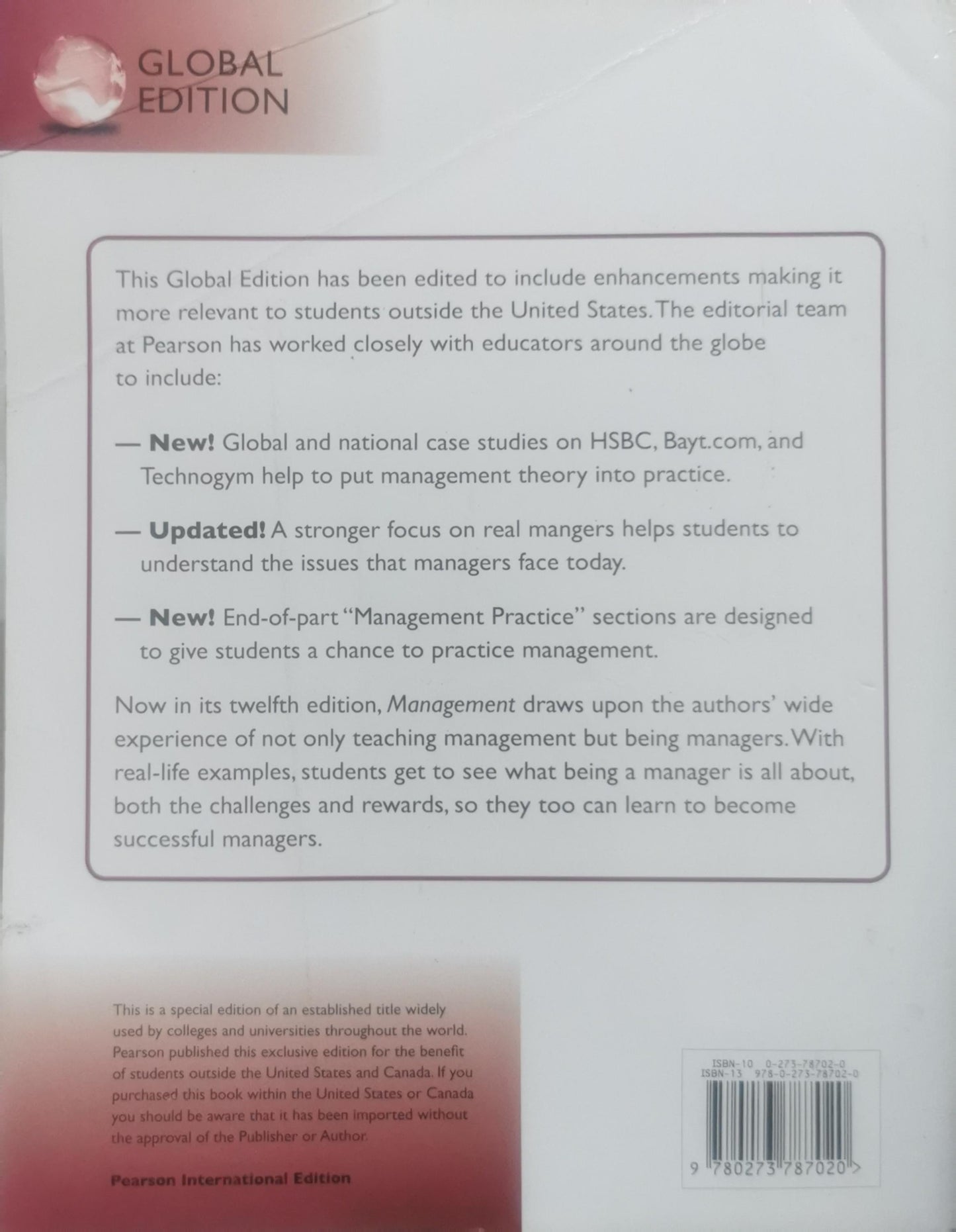 Management: Twelfth Edition (Global Edition) By Stephen P. Robbins and Mary Coulter