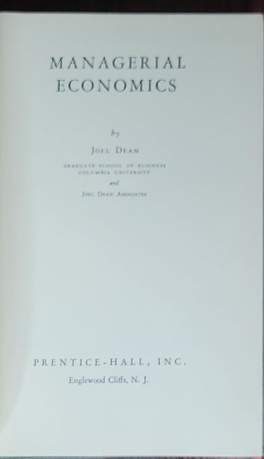 Managerial Economics