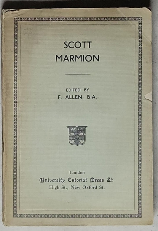 Marmion: A Tale of Flodden Field