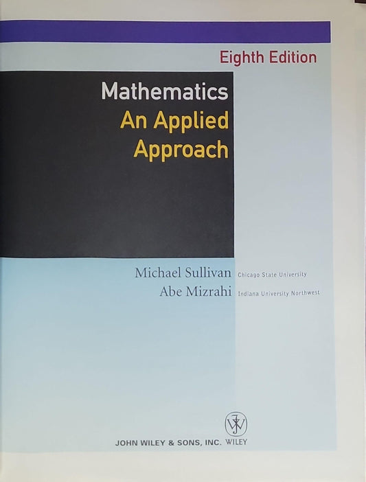 Mathematics: An Applied Approach